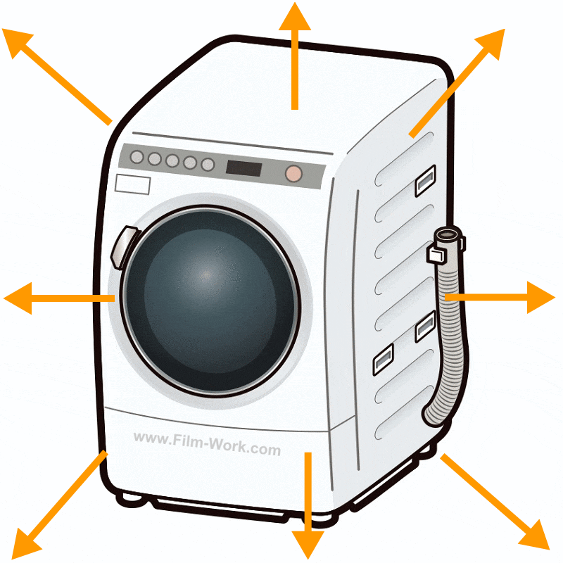 ドラム式洗濯機の振動