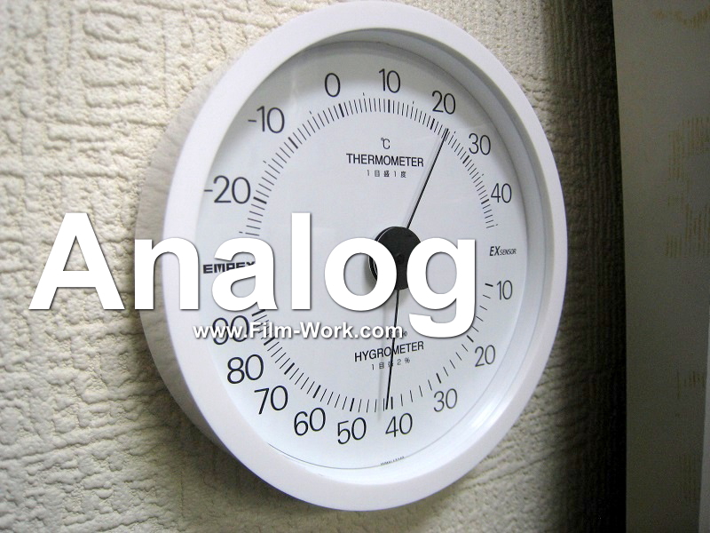 アナログ温度計、湿度計（バイメタル式）