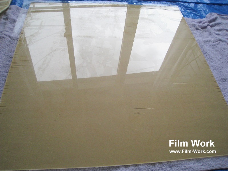 アクリル板に3M(TM)プラスチック基材用フィルムSH2CL-Pを施工後 by Film Work/フィルムワーク